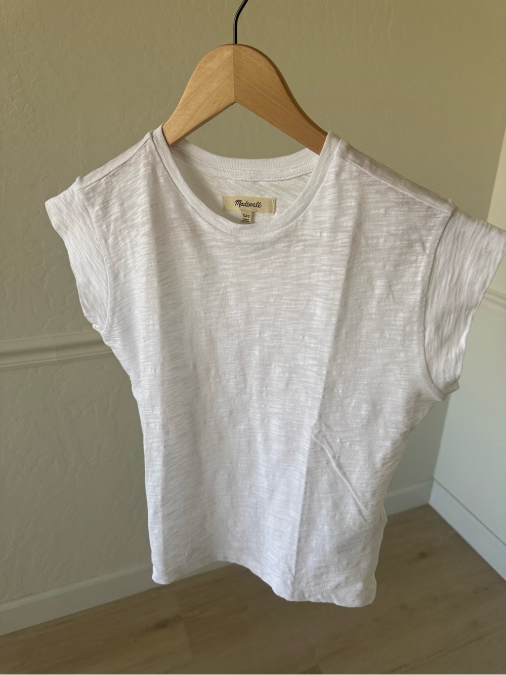 NWOT-Madewell White Slub Crewneck Tee